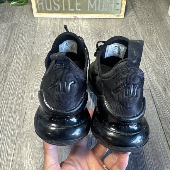 Nike Air Max 270 Triple Black Women's Size 7.5 Shoe Sneakers BQ5776-001 - Picture 8 of 12